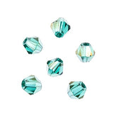 Crystal Lane Bicone 2 Strand 7in (apx96pcs) 4mm Transparent Dark Green AB